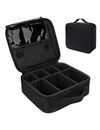 YouBella Jewellery Organiser PU Leather Zipper Portable Storage Box Case with Dividers Container for Rings, Earrings, Necklace Home Organizer, Black